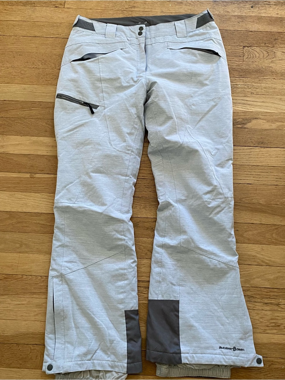 Outdoor Gear Snow Pants Womens M Gray Insulated Winter Outdoor Ski Tear At Heel